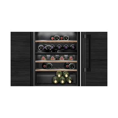 Siemens iQ500 Built in wine cooler 81 x 59cm Black Glass door KU21WAHG0