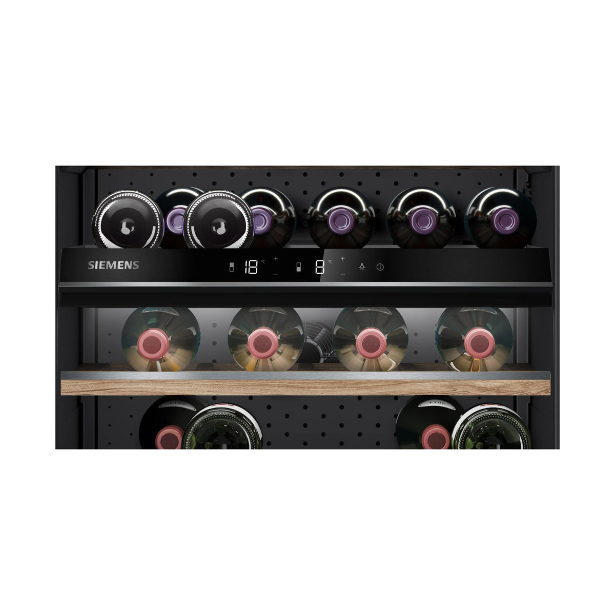 Siemens iQ500 Built in wine cooler 81 x 59cm Black Glass door KU21WAHG0