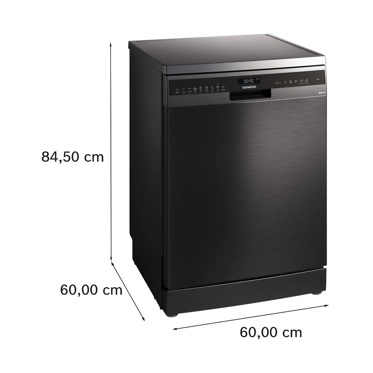 Siemens iQ500 Freestanding 13 Place Dishwasher 60cm Brushed Black Steel SN25EC02MZ