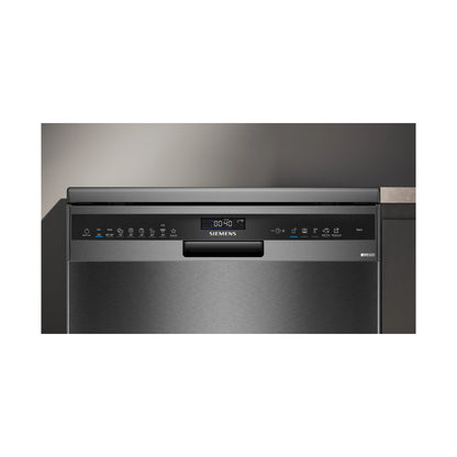 Siemens iQ500 Freestanding 13 Place Dishwasher 60cm Brushed Black Steel SN25EC02MZ