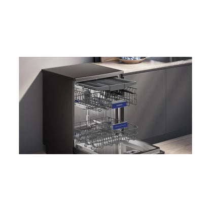 Siemens iQ500 Freestanding 13 Place Dishwasher 60cm Brushed Black Steel SN25EC02MZ