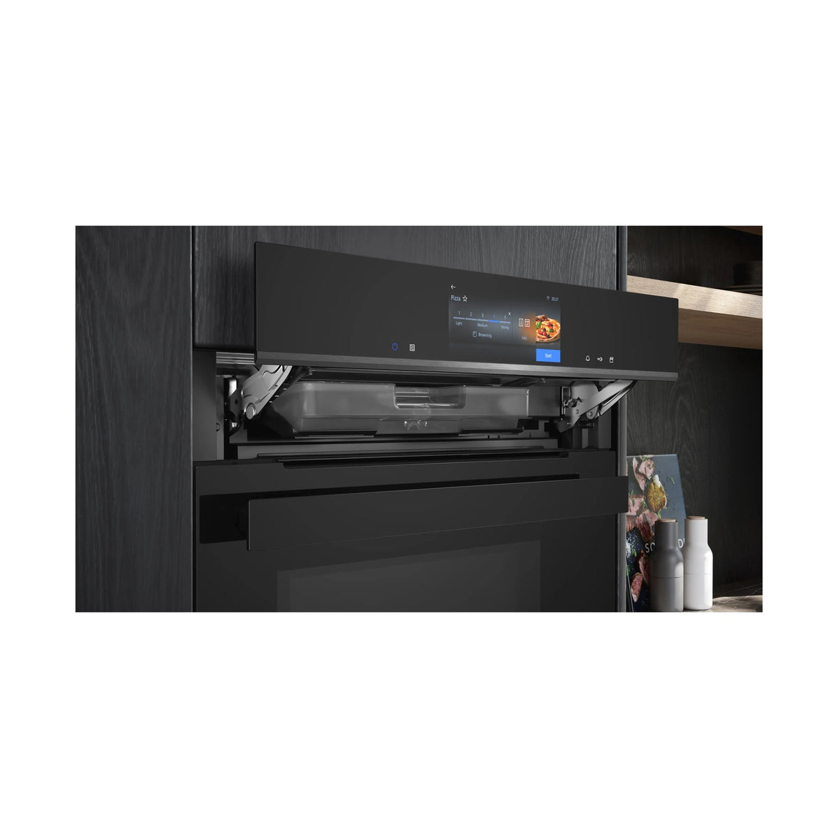 Siemens iQ700 Built in Oven with Steam and Microwave Function 60 x 60cm Black HN978GQB1