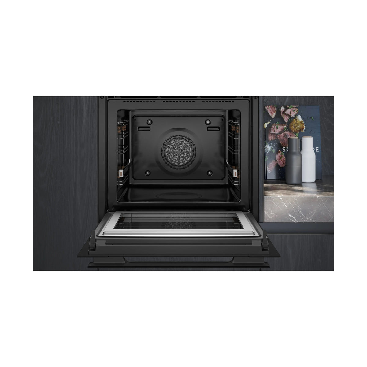 Siemens iQ700 Built in Oven with Steam and Microwave Function 60 x 60cm Black HN978GQB1