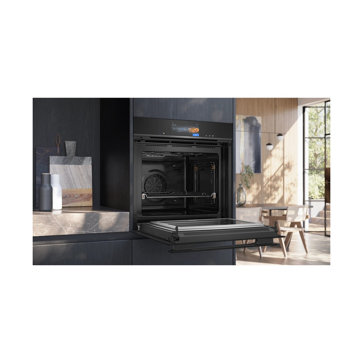 Siemens iQ700 Built in Oven with Steam and Microwave Function 60 x 60cm Black HN978GQB1