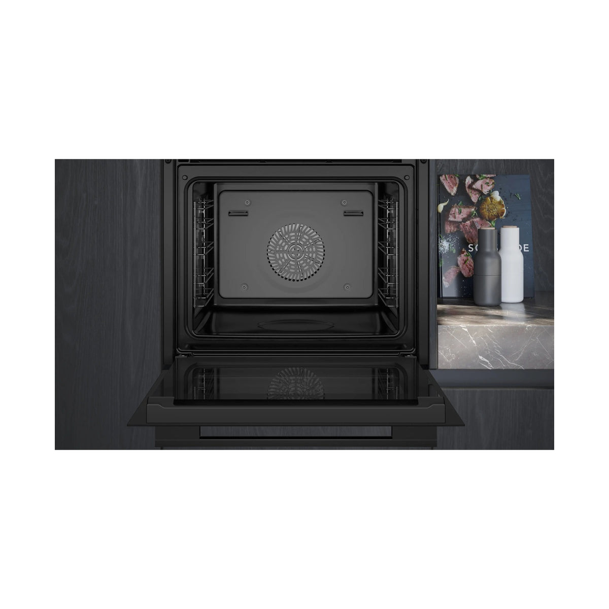 Siemens iQ700 Built in oven with steam function 60 x 60cm Black HS736G3B1