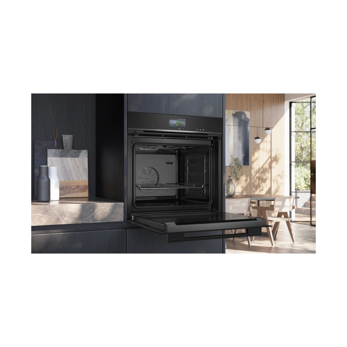 Siemens iQ700 Built in oven with steam function 60 x 60cm Black HS736G3B1