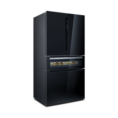 Siemens iQ700 French Door Bottom Freezer Multidoor 183 x 90cm Black KF96RSBEA