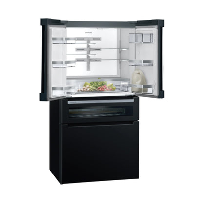 Siemens iQ700 French Door Bottom Freezer Multidoor 183 x 90cm Black KF96RSBEA
