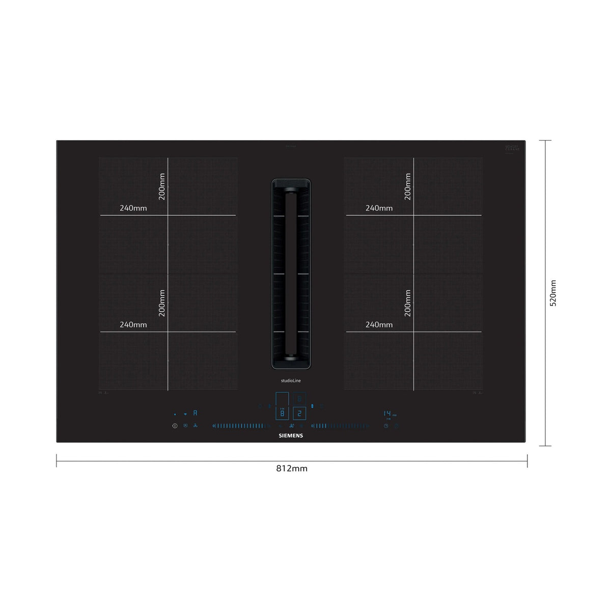 Siemens iQ700 Induction hob with integrated ventilation system 80cm EX877NX68E