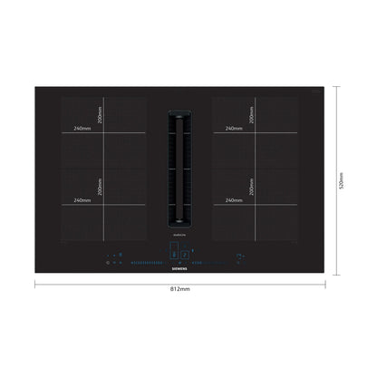 Siemens iQ700 Induction hob with integrated ventilation system 80cm EX877NX68E