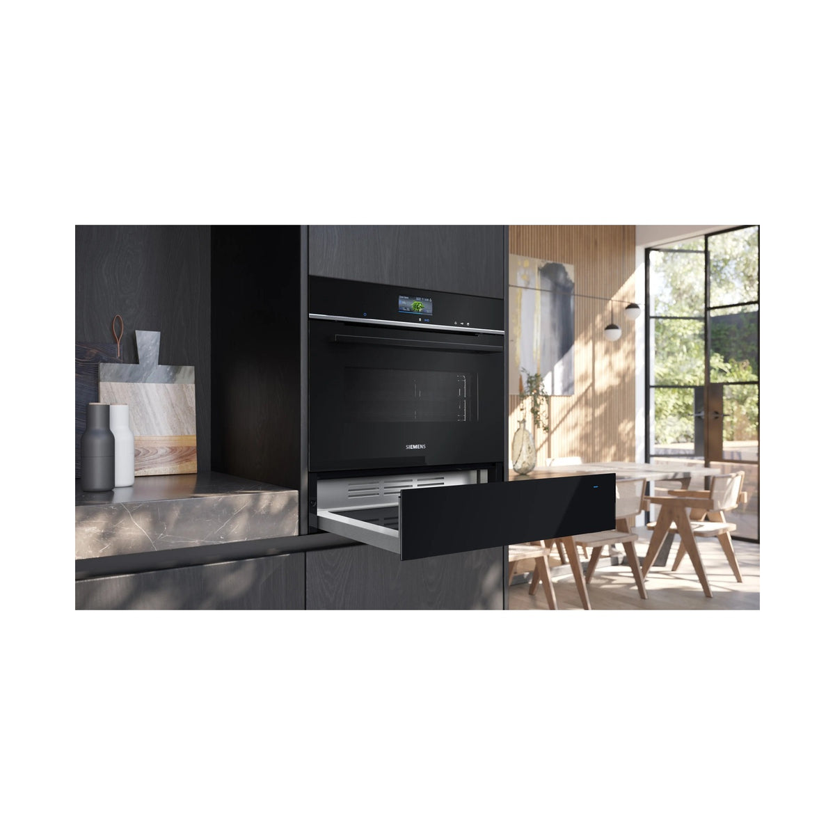 Siemens iQ700 Warmer Drawer 60 x 14cm Black BI710C1B1