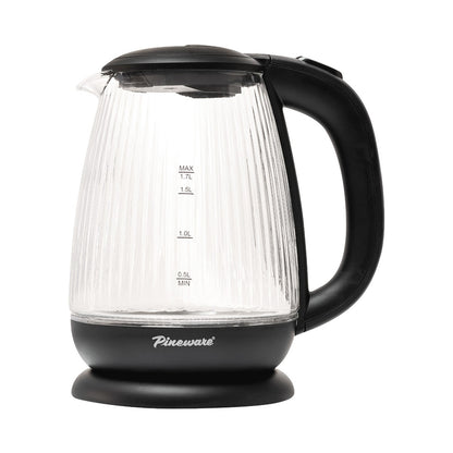 Pineware 1.7l Ribbed Glass Kettle PRGK360