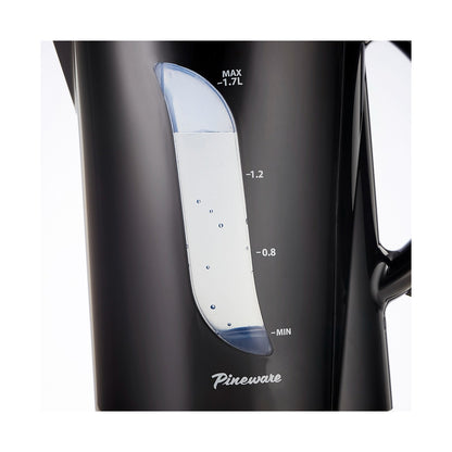 Pineware Black Cordless Kettle 1.7L PCPK20B