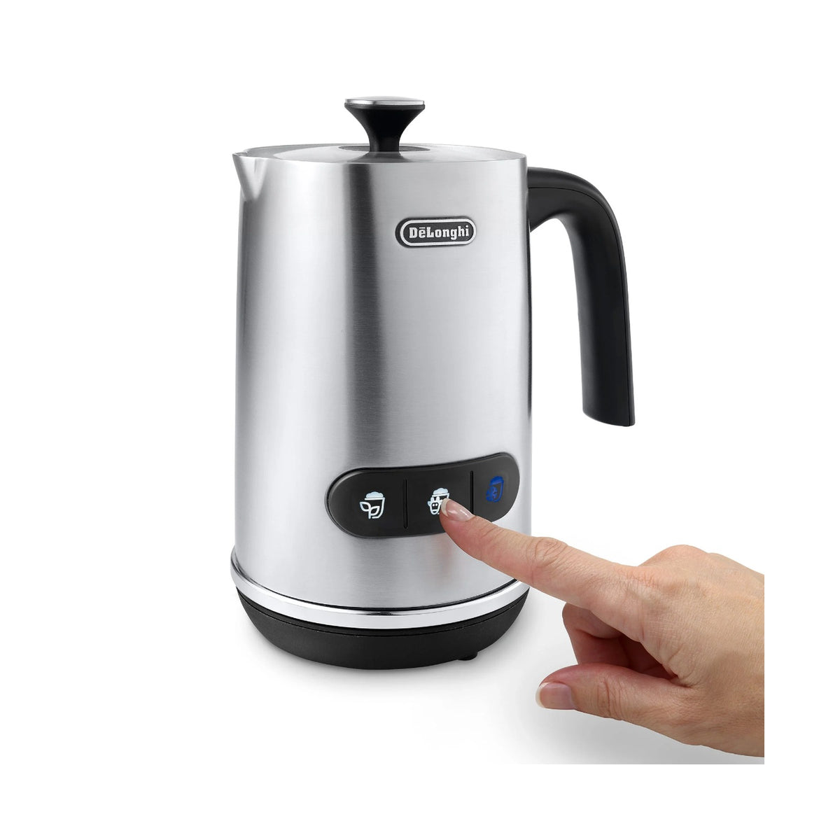 Delonghi 250ml Latte Mix Hot & Cold Dairy & Plant Based Milk Frother EMF3