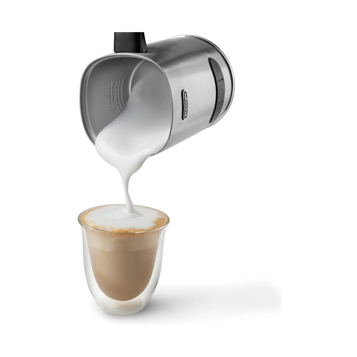 Delonghi 250ml Latte Mix Hot & Cold Dairy & Plant Based Milk Frother EMF3