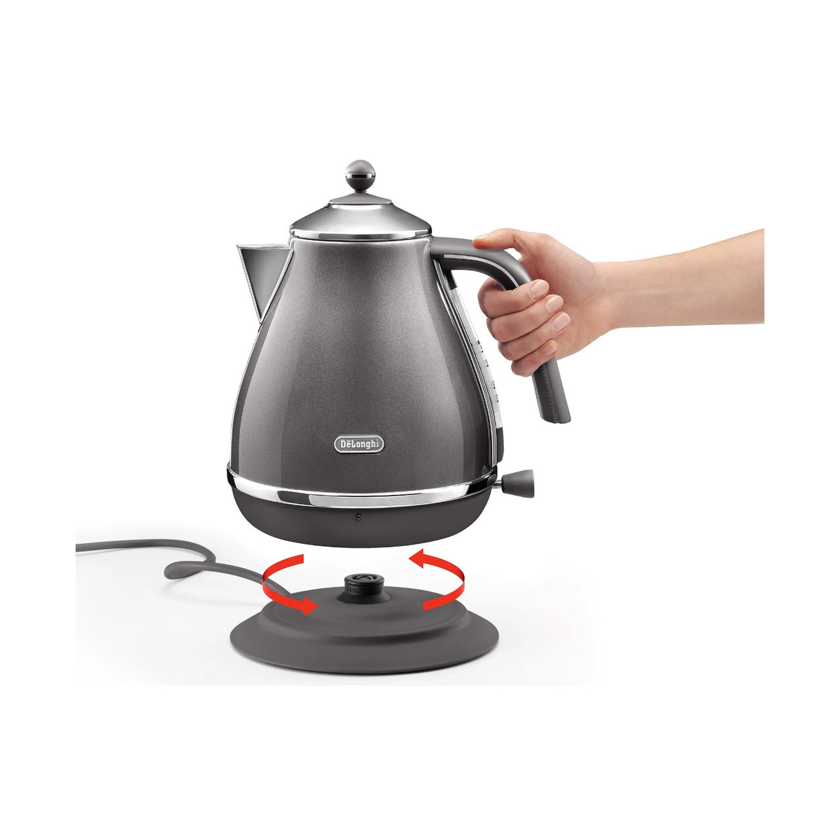 Delonghi Icona Metallics 1.7L Electric Kettle -Iridescent Grey 
