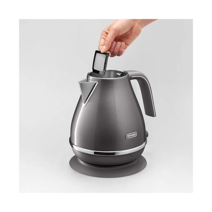 Delonghi Icona Metallics 1.7L Electric Kettle -Iridescent Grey 