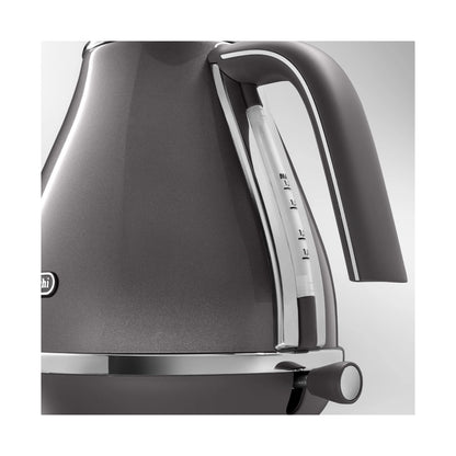 Delonghi Icona Metallics 1.7L Electric Kettle -Iridescent Grey 