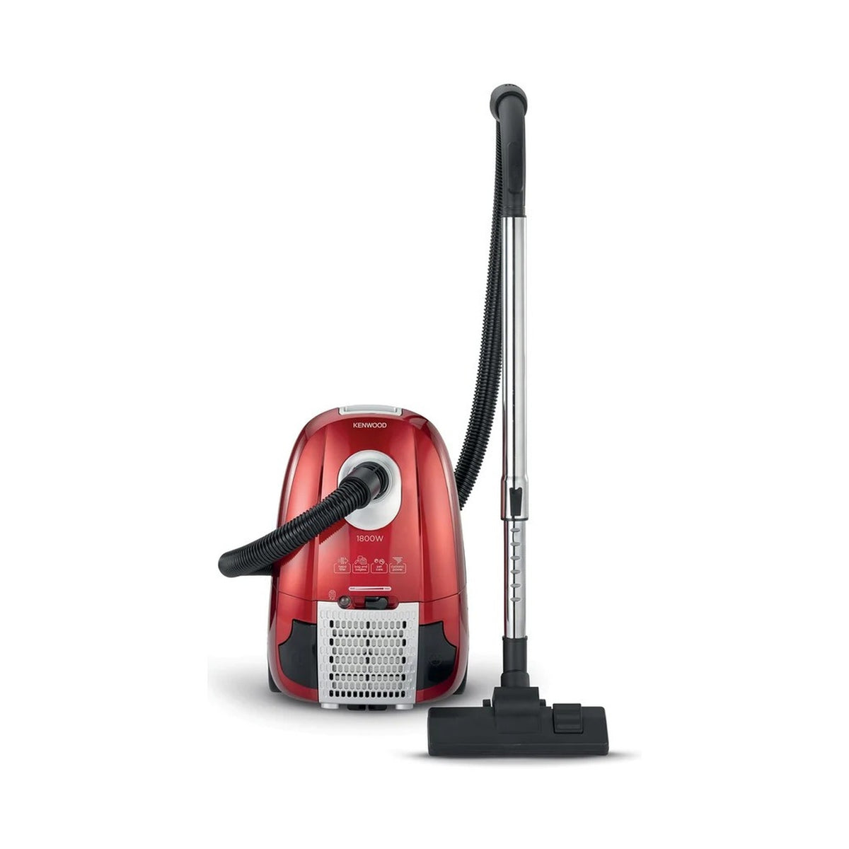 Kenwood Dual Action Bagless Vacuum Cleaner with HEPA Filtration Black Red VCP90.000BR