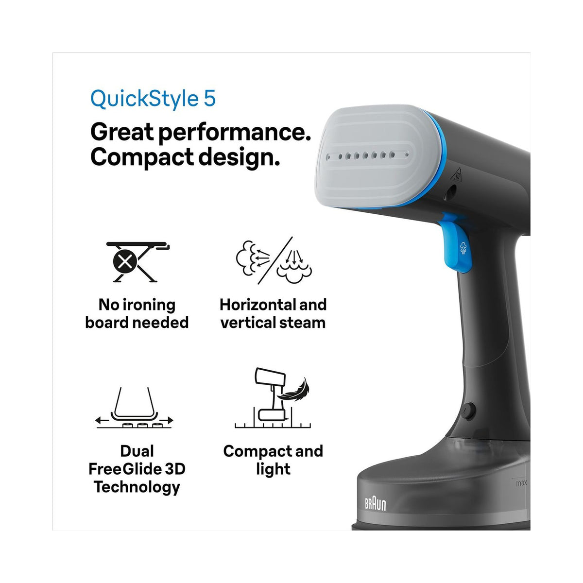 Braun Garment Steamer QuickStyle5 1200W GS5031BL