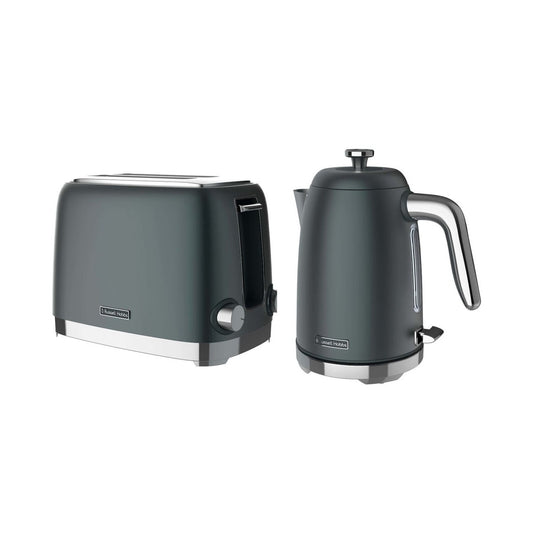 Russell Hobbs Aurora Kettle And Toaster Set - Greyish Green