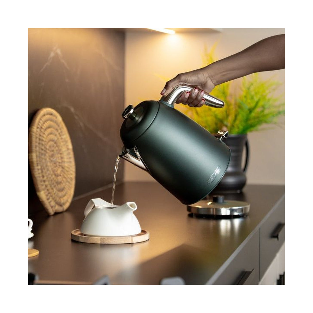 Russell Hobbs Aurora Kettle And Toaster Set - Greyish Green