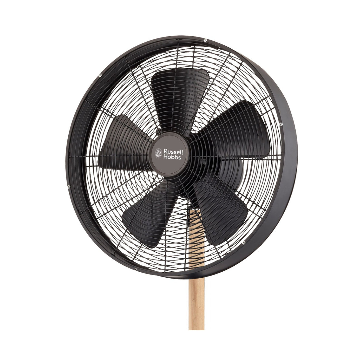 Russell Hobbs 40cm Metal & Wood Pedestal Fan RHMWPF4-25
