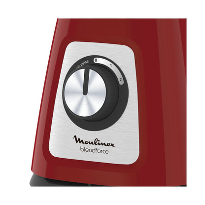 Moulinex Blendforce 800W with 1.75 l Glass Jug Red LM430510