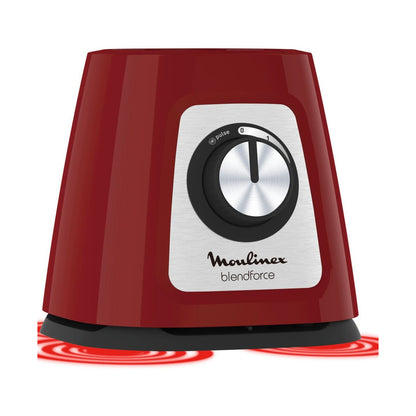 Moulinex Blendforce 800W with 1.75 l Glass Jug Red LM430510