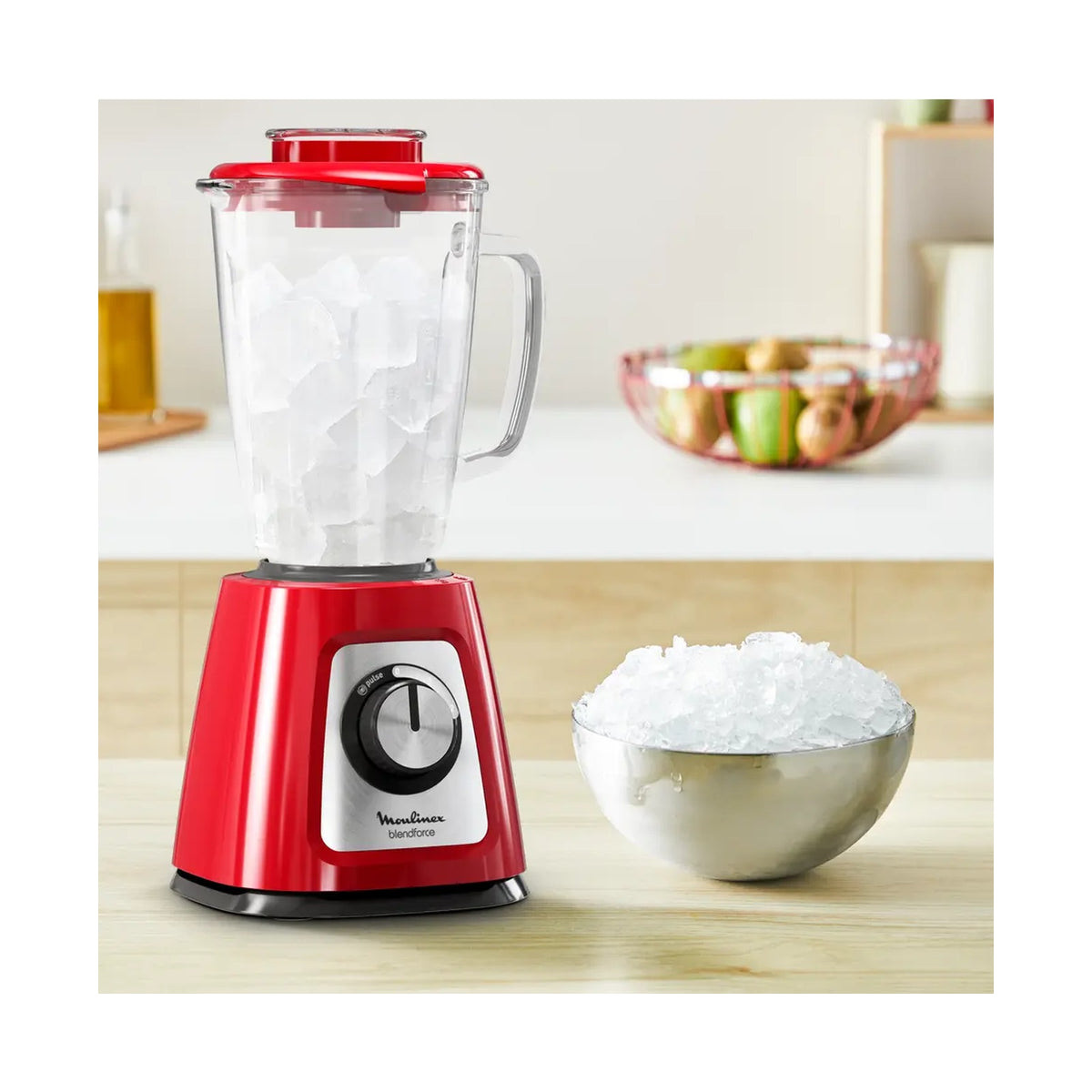 Moulinex Blendforce 800W with 1.75 l Glass Jug Red LM430510