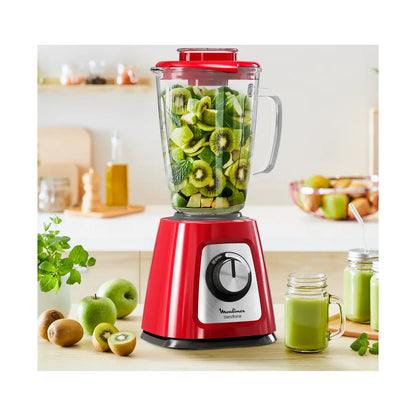 Moulinex Blendforce 800W with 1.75 l Glass Jug Red LM430510