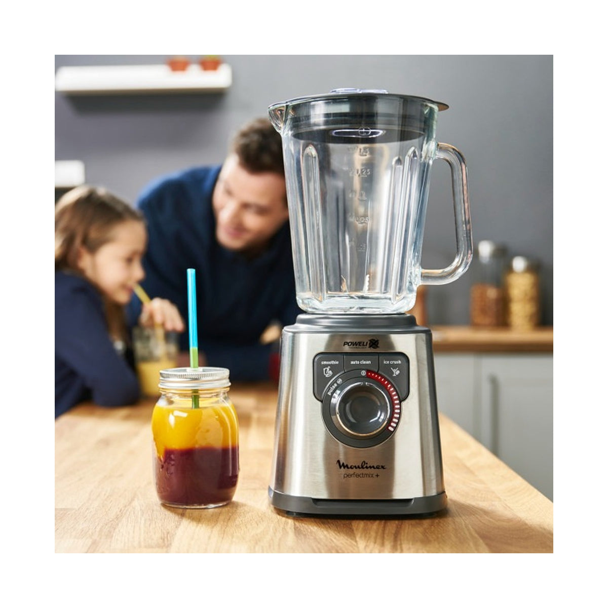 Moulinex SS Perfect Mix 6 blades glass jar 1200W LM871D10