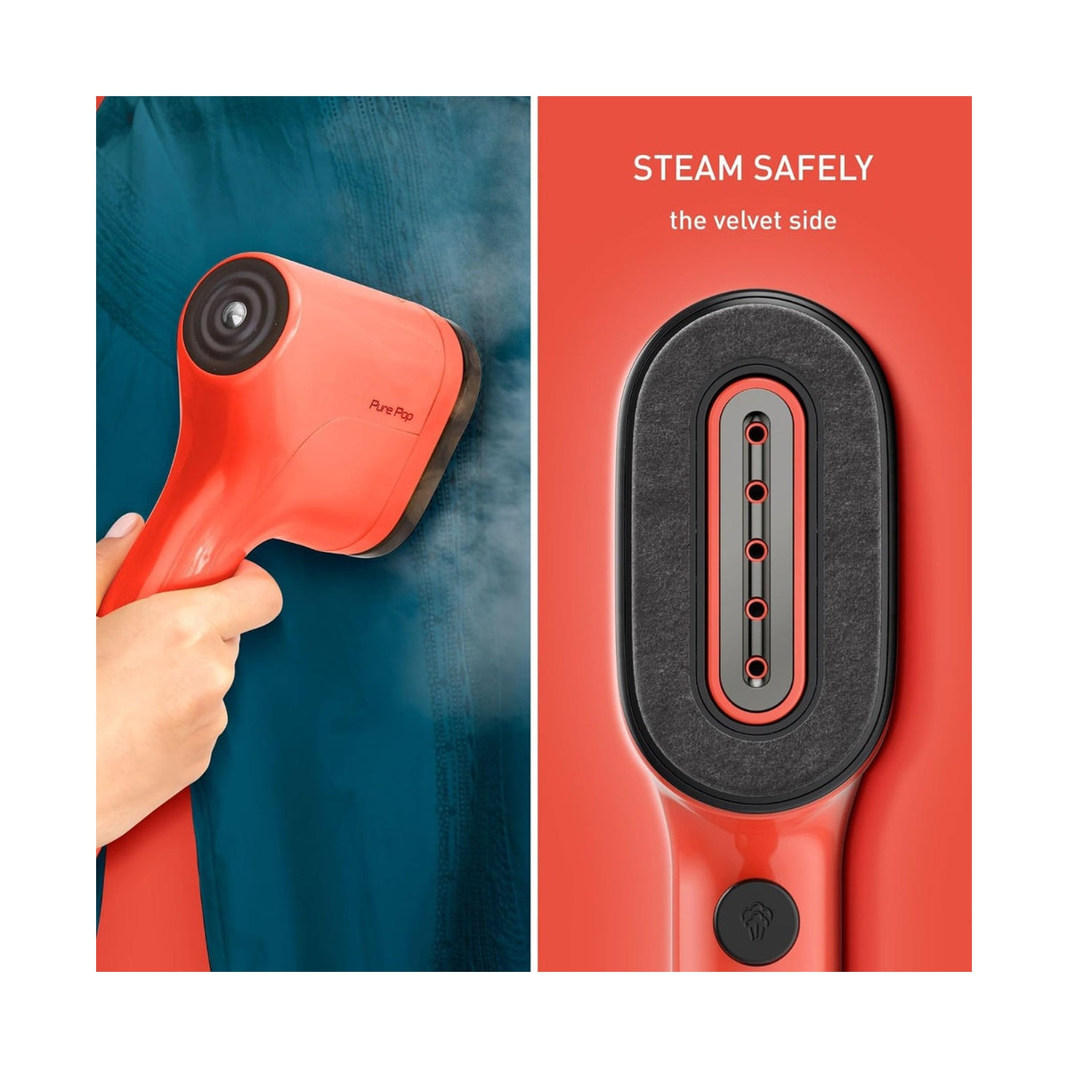 Tefal Pure Pop Handheld Garment Steamer Coral DT2022E1