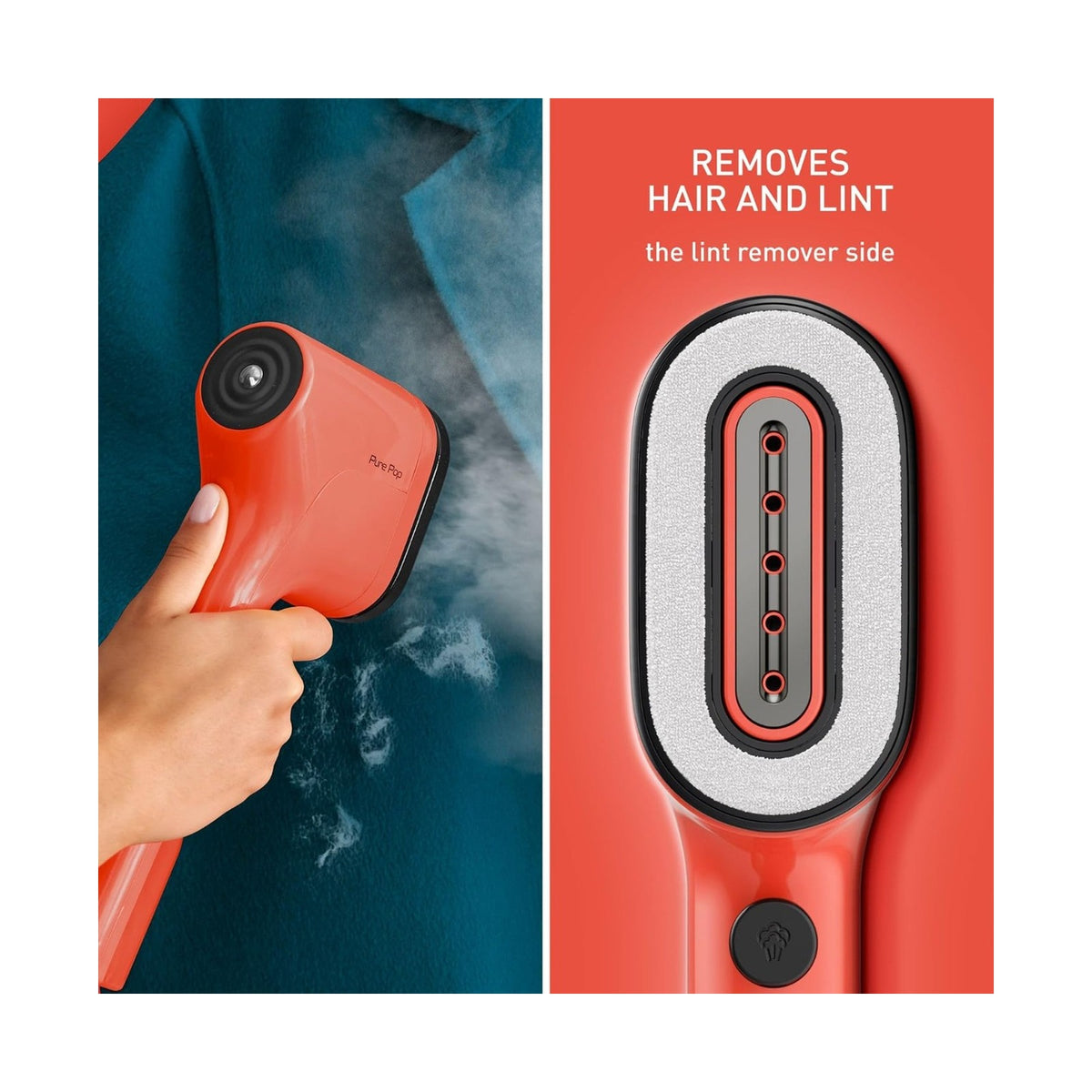 Tefal Pure Pop Handheld Garment Steamer Coral DT2022E1