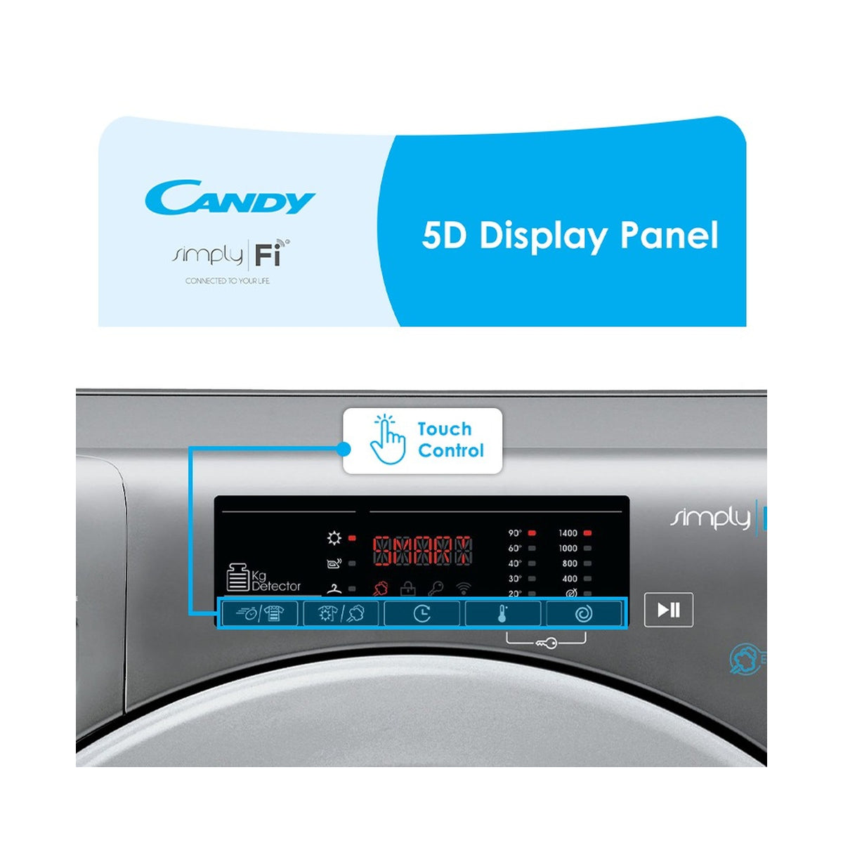 Candy 8kg + 5kg Smart Pro Anthracite WasherDryer Combo CSO W4855TRR/1-ZA