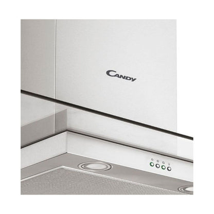 Candy 90cm Decorative Glass Inox Extractor CVM970LX