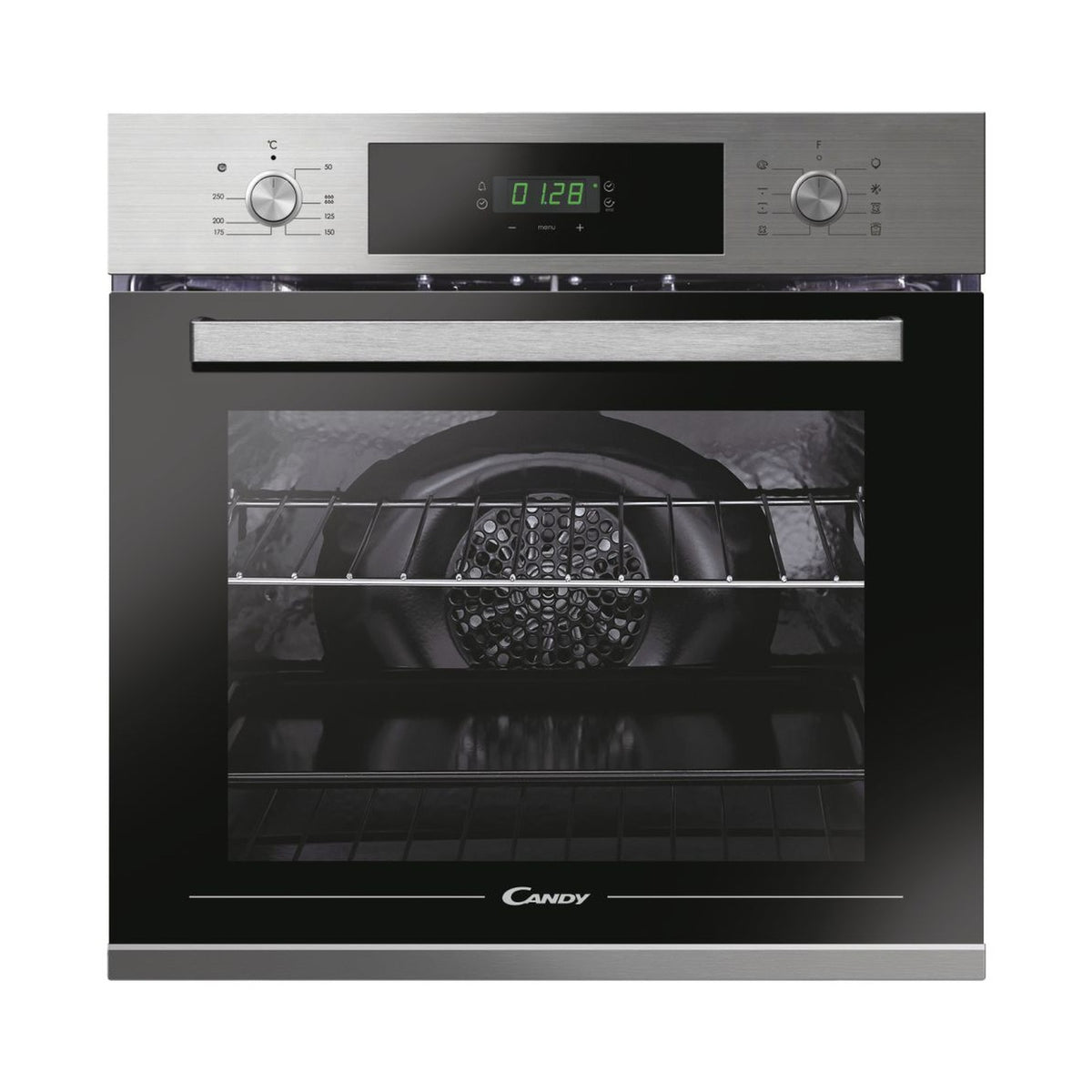 Candy 60cm Timeless Inox Oven 70L TwoKnobs and Display FCT625XL