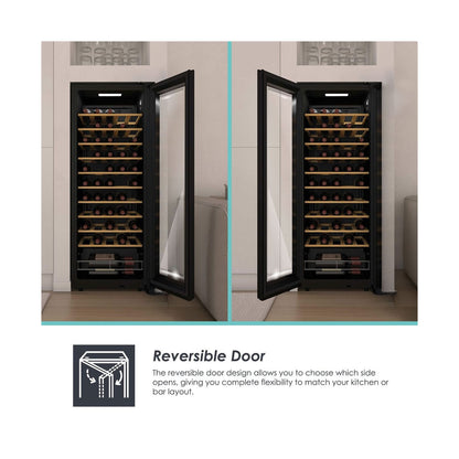 Candy Wine Cooler 58 bottles Monozone 10 Beachwood shelves CNWQ4G58G1ZA