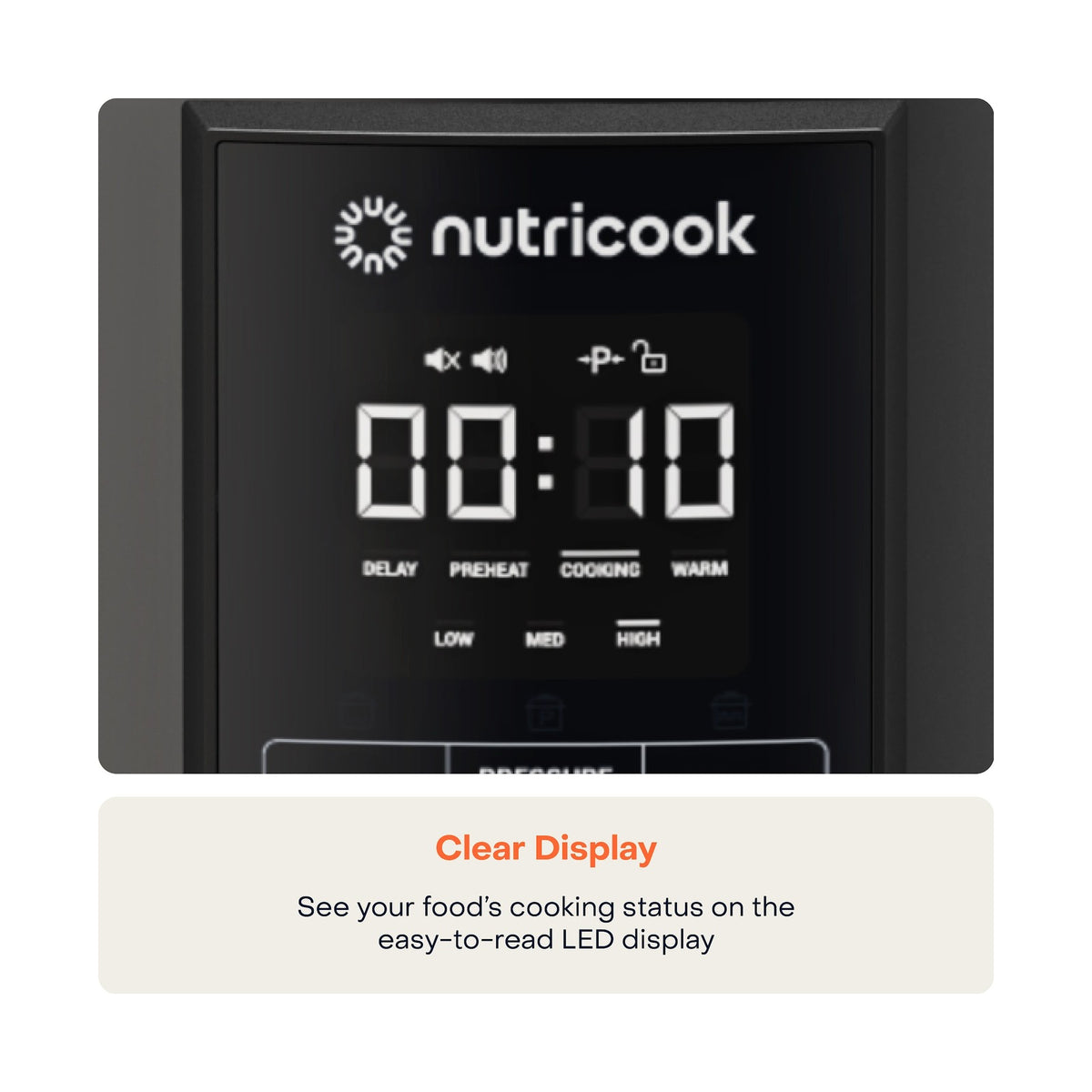 Nutricook Smart Pot 2 8L Pressure Cooker with 304 Stainless Steel Inner Pot