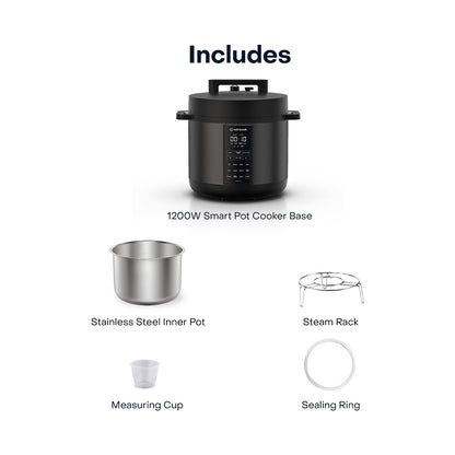 Nutricook Smart Pot 2 8L Pressure Cooker with 304 Stainless Steel Inner Pot