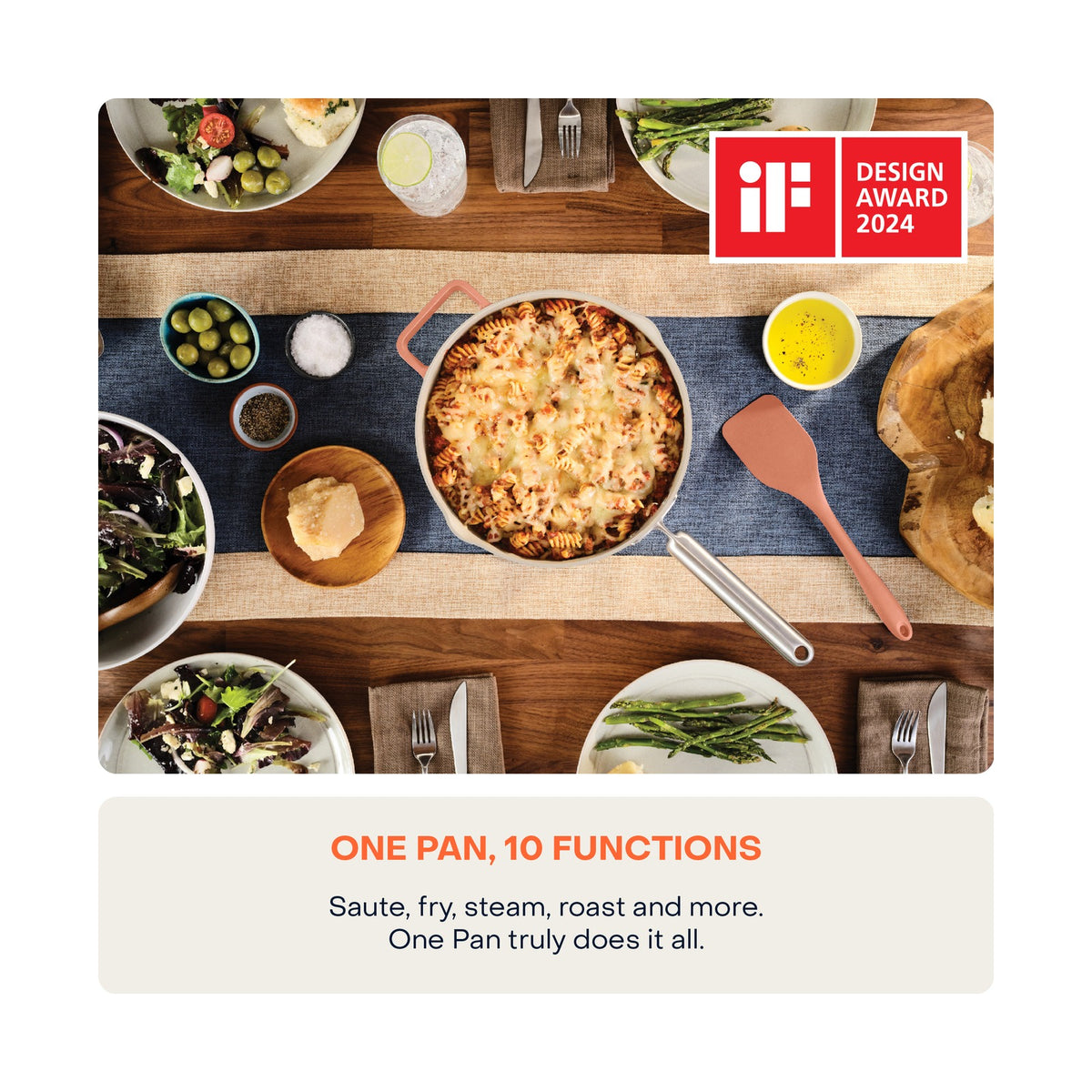 Nutricook 26cm Non-Stick Cast Aluminium One Pan - Canyon Sunset