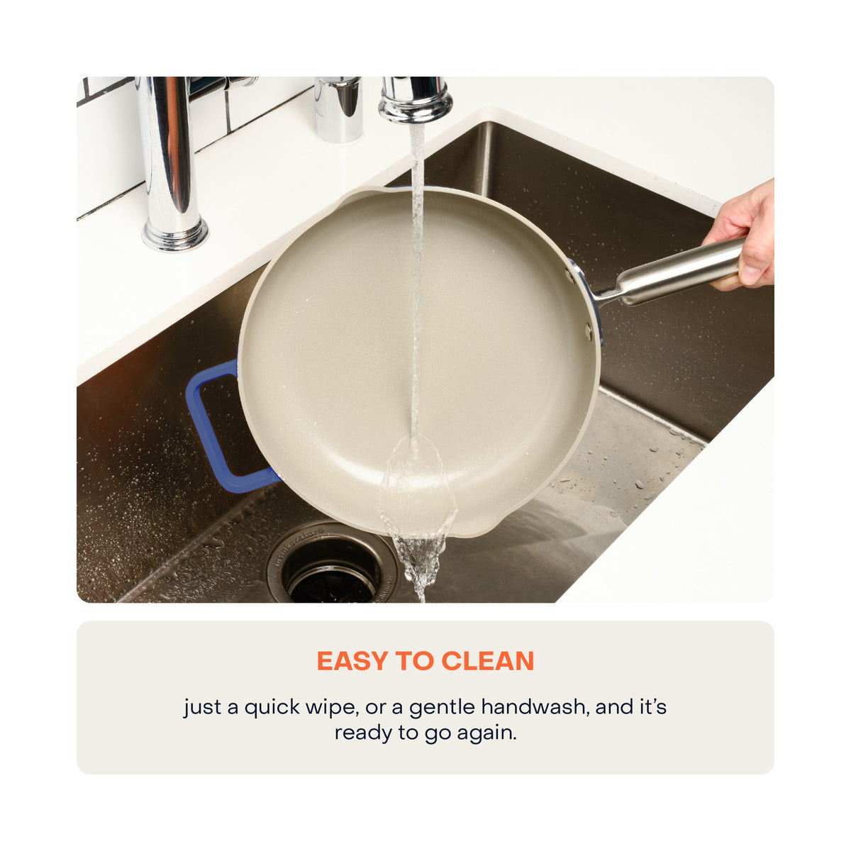 Nutricook 26cm Non-Stick Cast Aluminium One Pan - Serene Blue