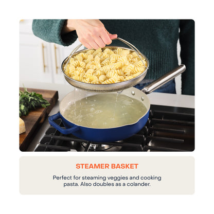Nutricook 26cm Non-Stick Cast Aluminium One Pan - Serene Blue