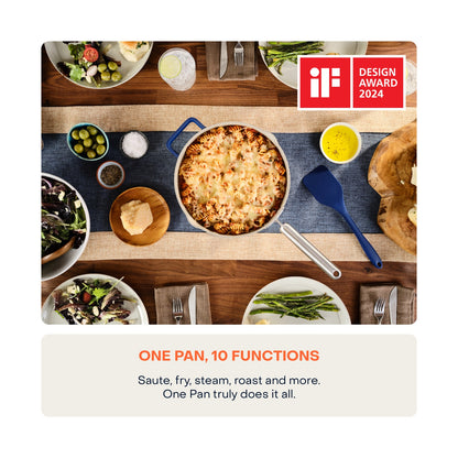 Nutricook 26cm Non-Stick Cast Aluminium One Pan - Serene Blue