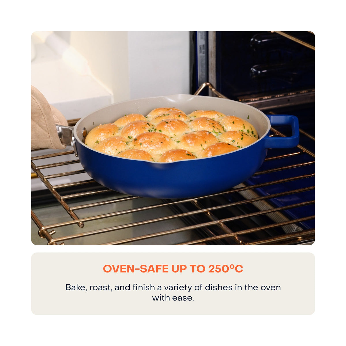 Nutricook 26cm Non-Stick Cast Aluminium One Pan - Serene Blue