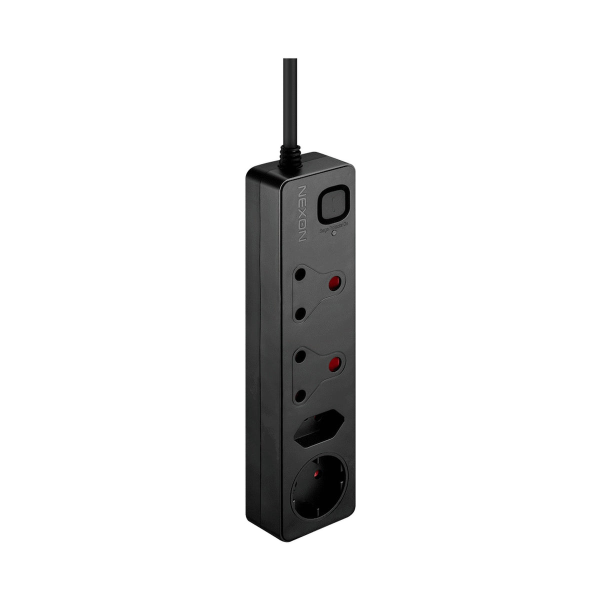 Nexon 4 Way Medium Surge Protected Multiplug 0.5M Black