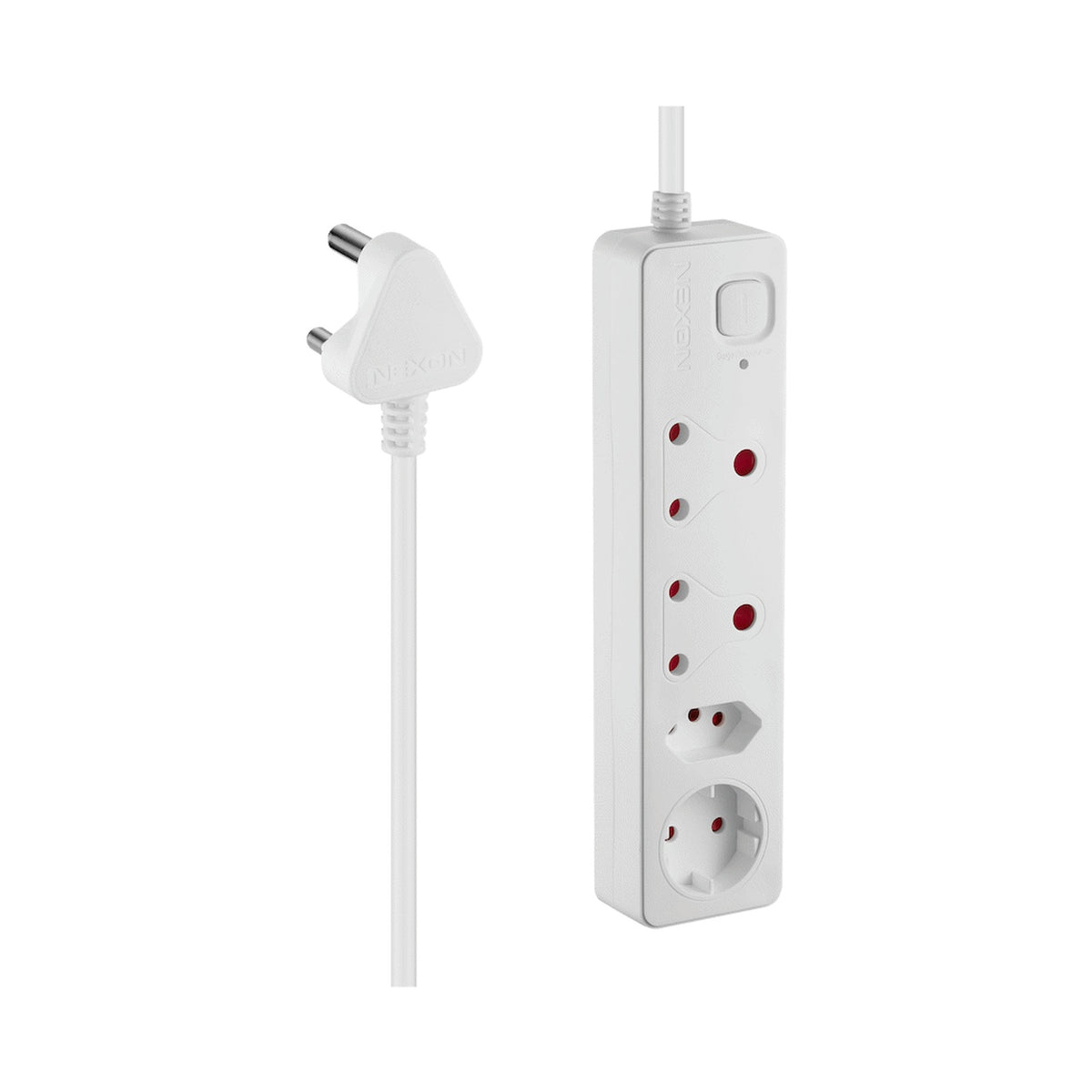 Nexon 4-Way Medium Surge-Protected Multiplug 0.5m - White