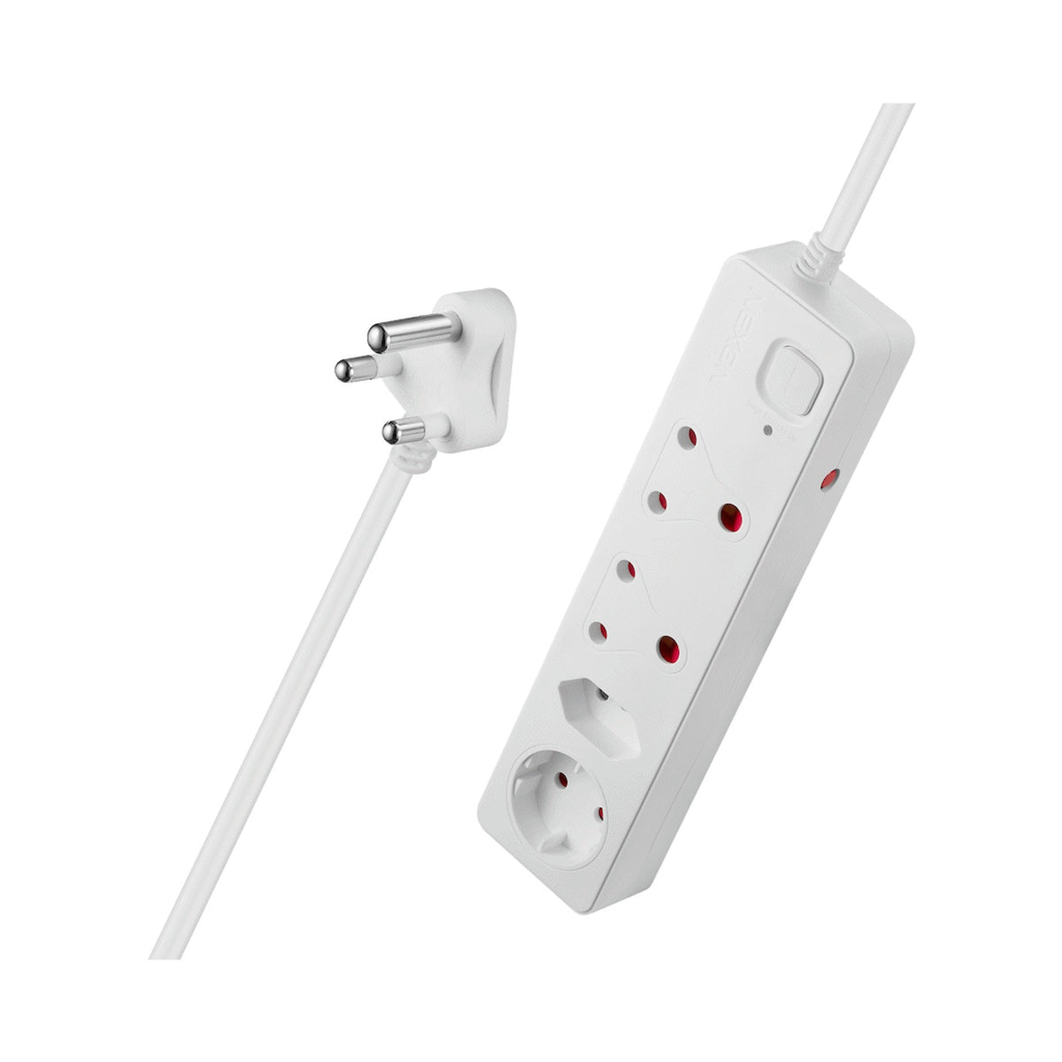 Nexon 4-Way Medium Surge-Protected Multiplug 0.5m - White