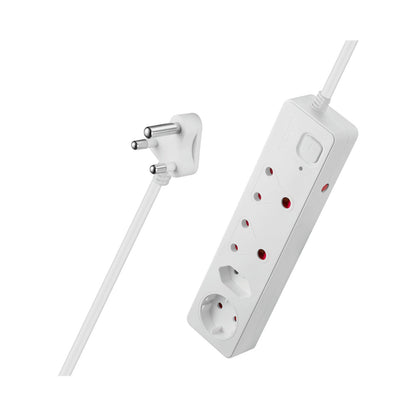 Nexon 4-Way Medium Surge-Protected Multiplug 0.5m - White