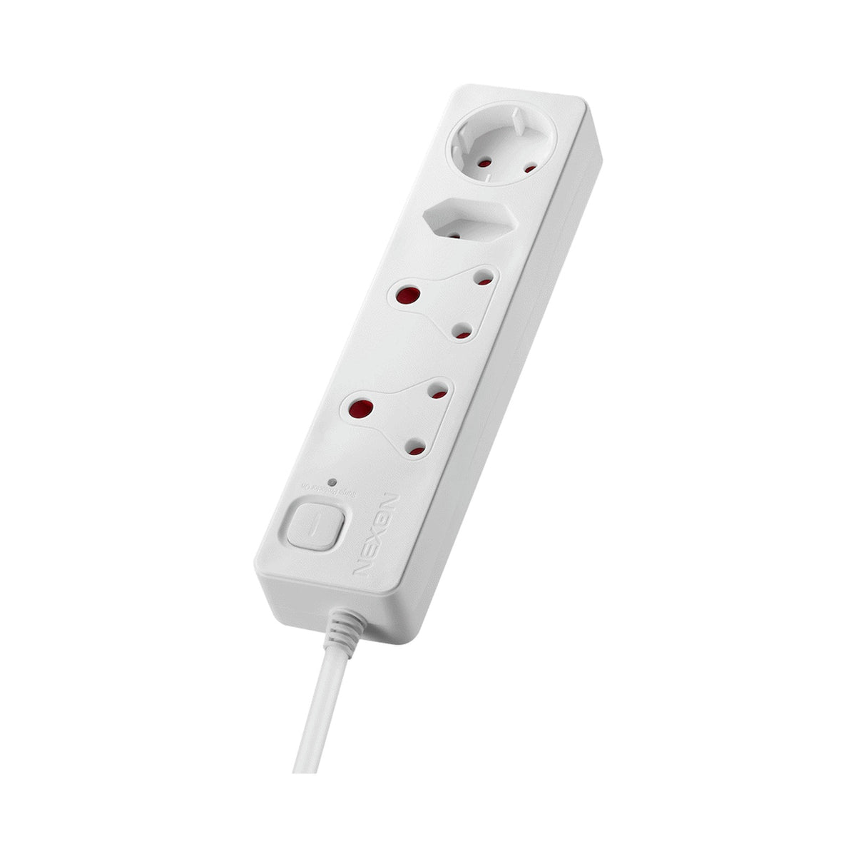 Nexon 4-Way Medium Surge-Protected Multiplug 0.5m - White